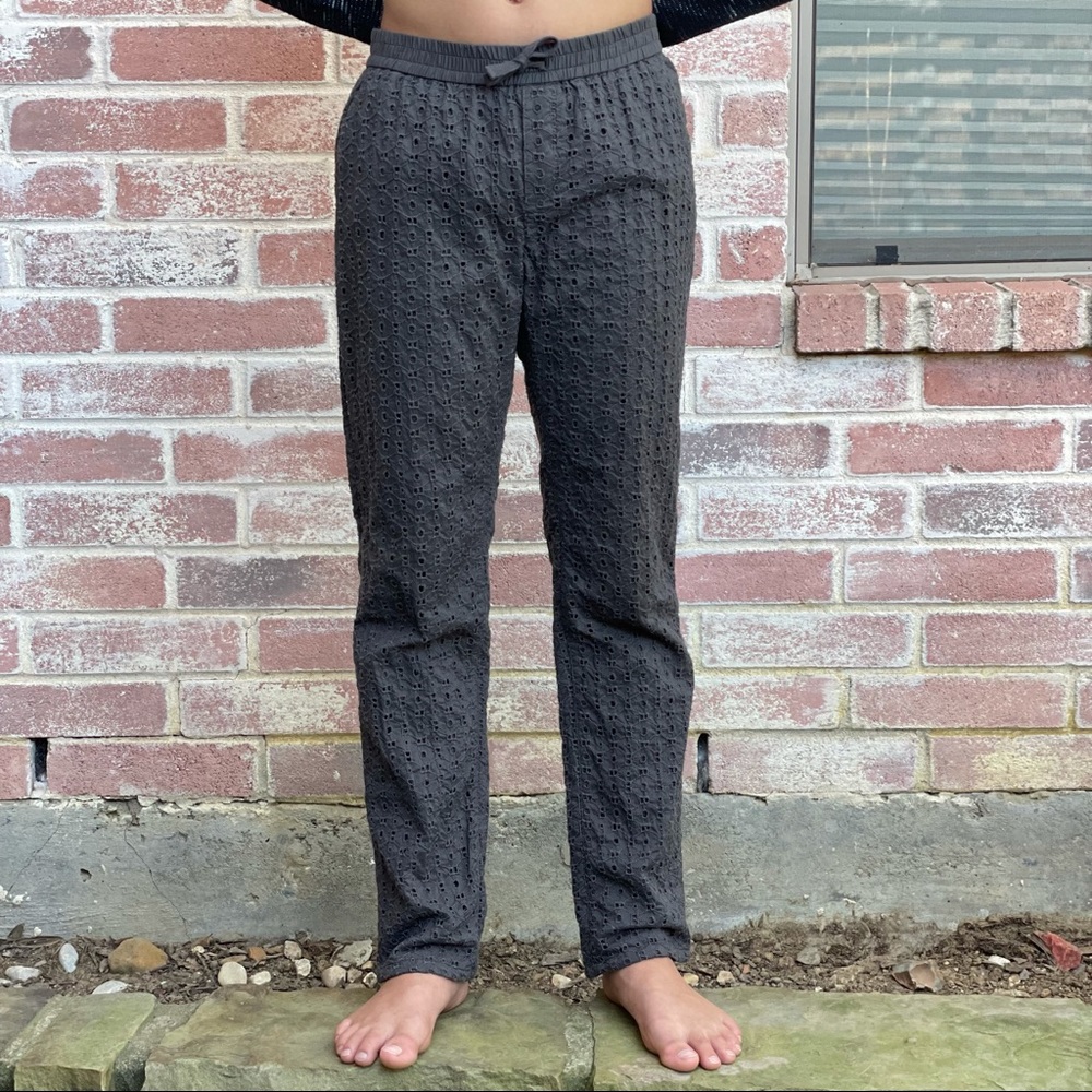 Gap Gray Crochet Pants Sz XL
